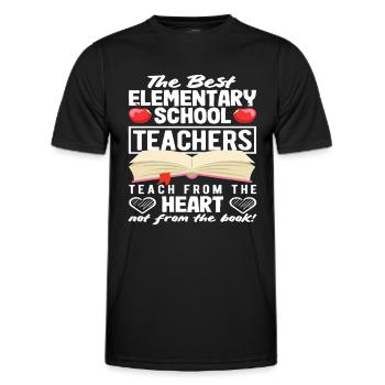 Primary school teachers teach from the heart - Men's Functional T-Shirt - black - Front - AI Model Male 178 dark (178cm)