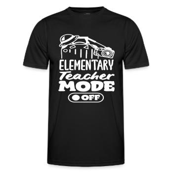 Primary School Teacher Mode From Adventure - Men's Functional T-Shirt - black - Front - AI Model Male 178 dark (178cm)