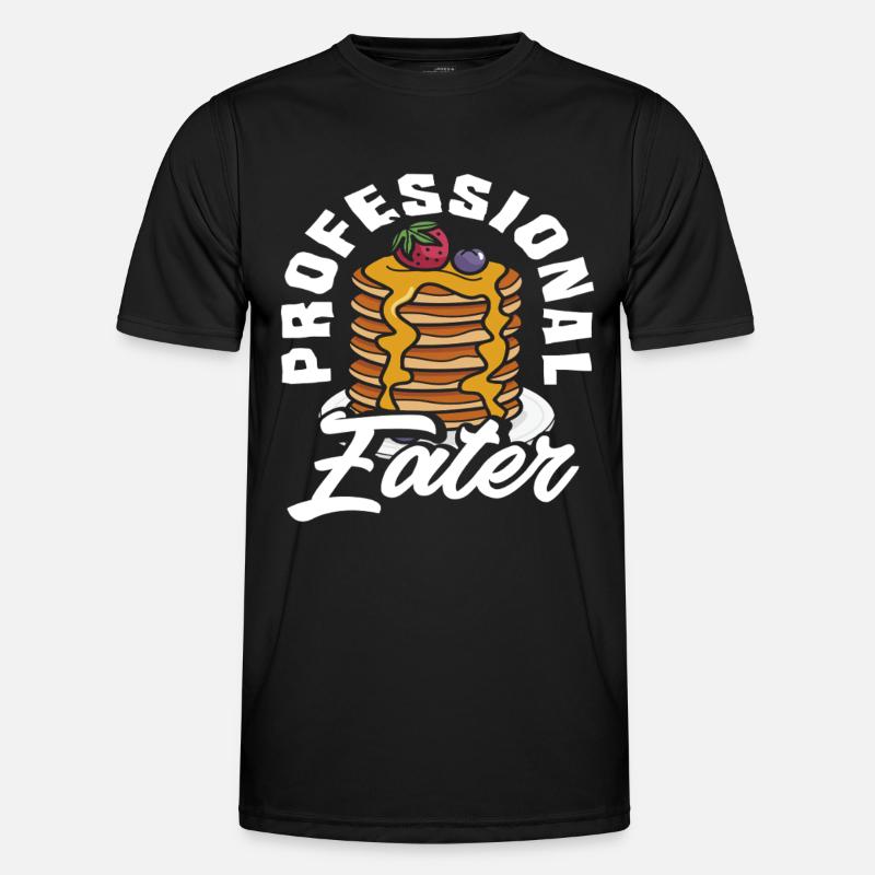 Pancakes Professional Eater Fun - Men's Functional T-Shirt - black