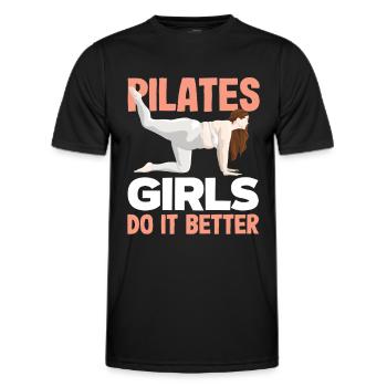 Les filles de Pilates le font mieux - T-shirt sport Homme - noir - Devant - AI Model Male 178 dark (178cm)