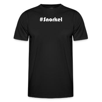 Diving - #Snorkel - Men's Functional T-Shirt - black - Front - AI Model Male 178 dark (178cm)