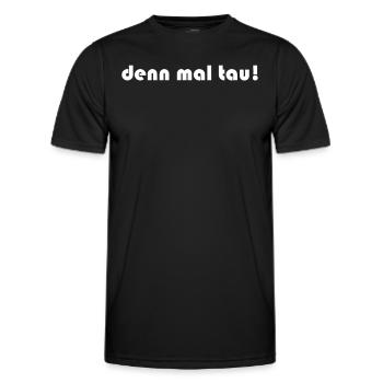 Segeln - denn mal tau - Männer Funktions-T-Shirt - Schwarz - Vorne - AI Model Male 178 dark (178cm)