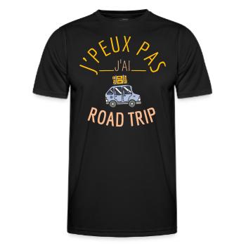 J Peux pas j ai Road - T-shirt sport Homme - noir - Devant - AI Model Male 178 dark (178cm)