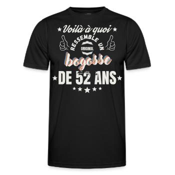Teeshirt bogosse de 52 Ans - T-shirt sport Homme - noir - Devant - AI Model Male 178 dark (178cm)
