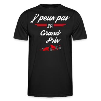 J Peux Pas J Ai Grand prix rouge - T-shirt sport Homme - noir - Devant - AI Model Male 178 dark (178cm)