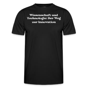 Wissenschaft - Wissenschaft und Technologie: Der - Männer Funktions-T-Shirt - Schwarz - Vorne - AI Model Male 178 dark (178cm)