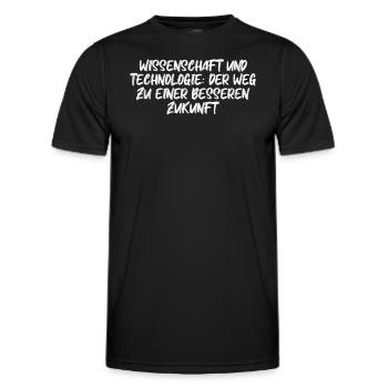 Wissenschaft - Wissenschaft und Technologie: Der - Männer Funktions-T-Shirt - Schwarz - Vorne - AI Model Male 178 dark (178cm)