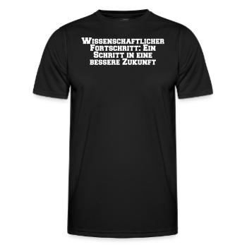 Wissenschaft - Wissenschaftlicher Fortschritt: - Männer Funktions-T-Shirt - Schwarz - Vorne - AI Model Male 178 dark (178cm)
