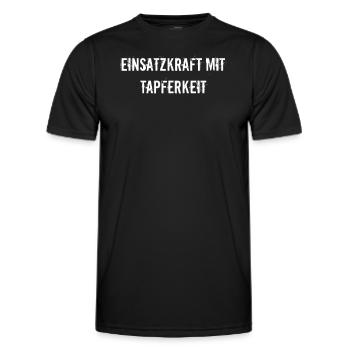 Feuerwehr - Einsatzkraft mit Tapferkeit - Männer Funktions-T-Shirt - Schwarz - Vorne - AI Model Male 178 dark (178cm)