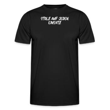 Feuerwehr - Stolz auf jeden Einsatz - Männer Funktions-T-Shirt - Schwarz - Vorne - AI Model Male 178 dark (178cm)