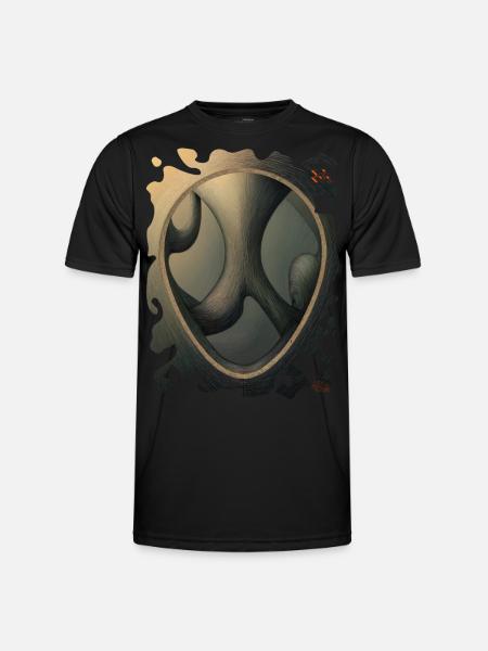 Oval F - Männer Funktions-T-Shirt - Schwarz