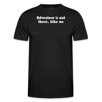 Randonnée - L’aventure est là-bas, la randonnée - T-shirt sport Homme - noir - Devant - AI Model Male 178 dark (178cm)