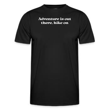 Randonnée - L’aventure est là-bas, la randonnée - T-shirt sport Homme - noir - Devant - AI Model Male 178 dark (178cm)