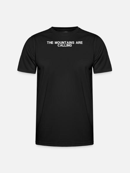 Hiking - The Mountains Are Calling - Men's Functional T-Shirt - black