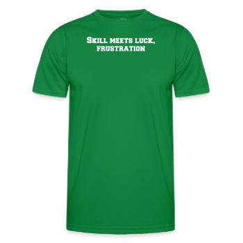 Billard - L’habileté rencontre la chance, la frustration - T-shirt sport Homme - vert - Devant - AI Model Male 178 dark (178cm)