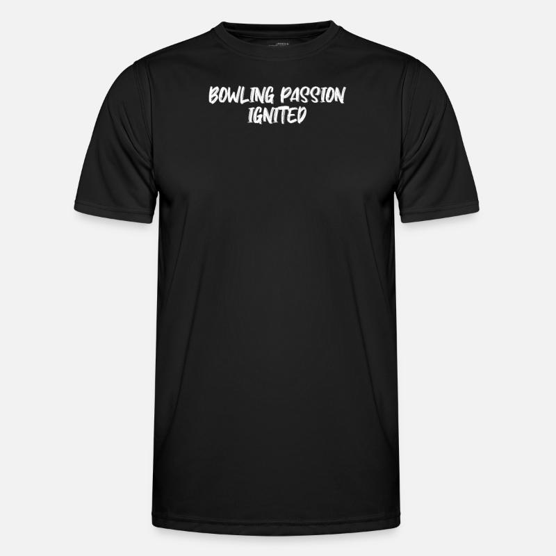 Bowling - Bowling passion ignited - Men's Functional T-Shirt - black
