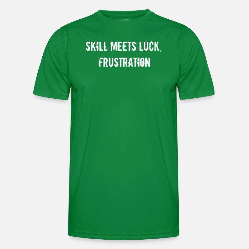 Billard - Skill meets luck, frustration Männer Funktions-T-Shirt