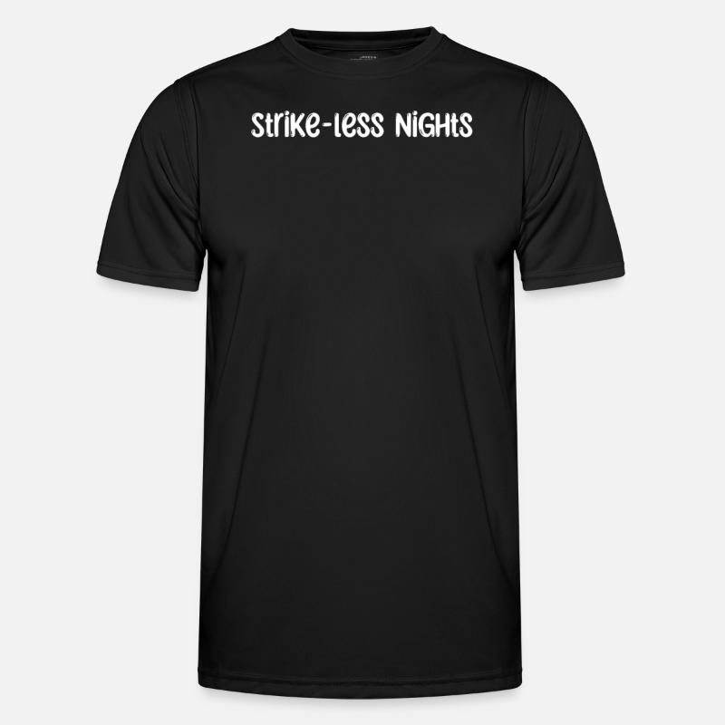 Bowling - Strike-less Nights - Männer Funktions-T-Shirt - Schwarz