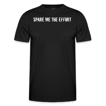 Bowling - Spare Me the Effort - Men's Functional T-Shirt - black - Front - AI Model Male 178 dark (178cm)