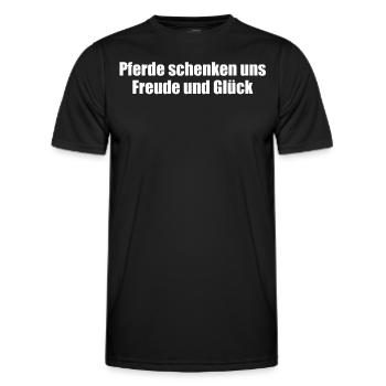 Reiten - Pferde schenken uns Freude und Glück - Männer Funktions-T-Shirt - Schwarz - Vorne - AI Model Male 178 dark (178cm)