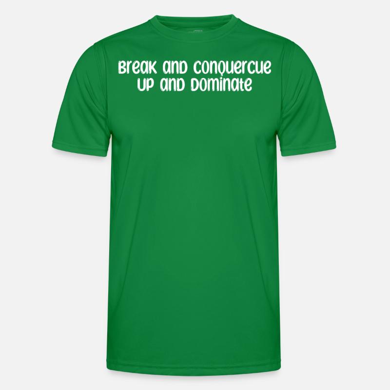 Billard - Break and ConquerCue Up and Dominate Männer Funktions-T-Shirt
