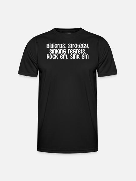 Billiards - Billiards: strategy, sinking regrets. - Men's Functional T-Shirt - black