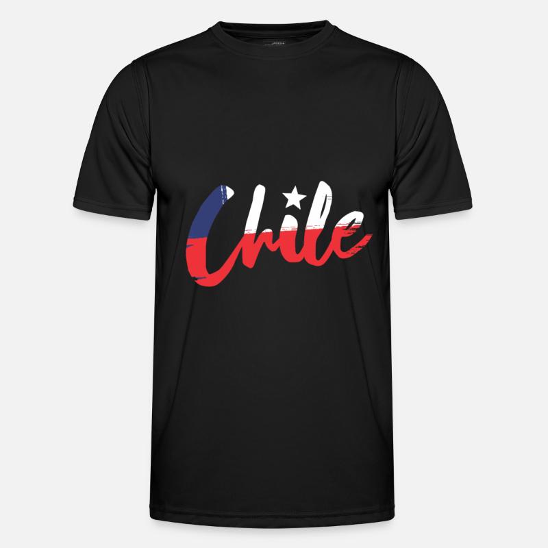 Chile - Männer Funktions-T-Shirt - Schwarz