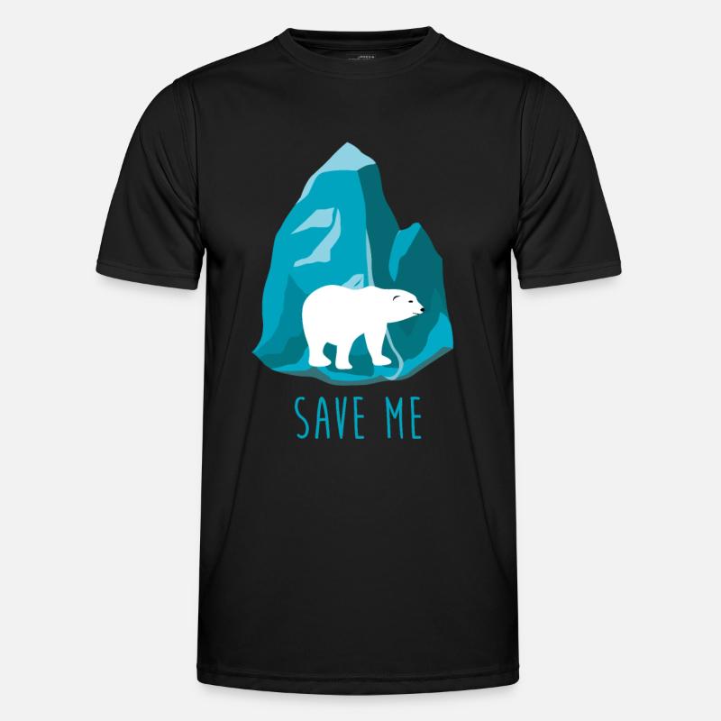 Eisbär Klimawandel Männer Funktions-T-Shirt