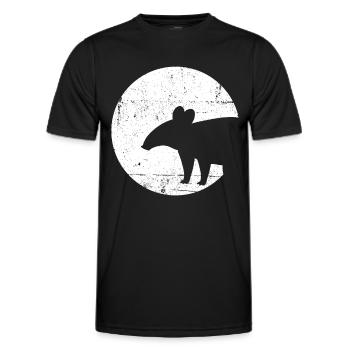 Tapir - Männer Funktions-T-Shirt - Schwarz - Vorne - AI Model Male 178 dark (178cm)
