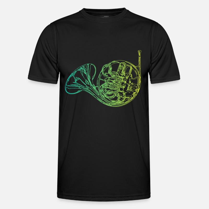 Horn instrument - Men's Functional T-Shirt - black
