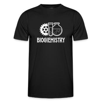 Biochemistry bio biochemist gift biotechnology - Men's Functional T-Shirt - black - Front - AI Model Male 178 dark (178cm)