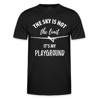 Glider gliding glider pilot pilot - Men's Functional T-Shirt - black - Front - AI Model Male 178 dark (178cm)