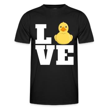 Amour canard de bain Amoureux de canards - T-shirt sport Homme - noir - Devant - AI Model Male 178 dark (178cm)