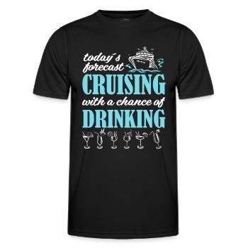 Cruising with a chance of Drinking Cruise - Men's Functional T-Shirt - black - Front - AI Model Male 178 dark (178cm)