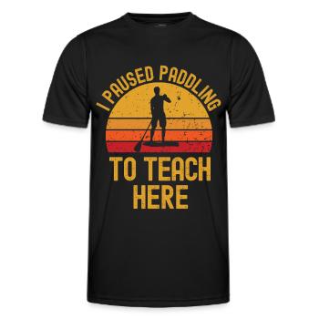 Paddleboard und Lehrer retro vintage - Männer Funktions-T-Shirt - Schwarz - Vorne - AI Model Male 178 dark (178cm)