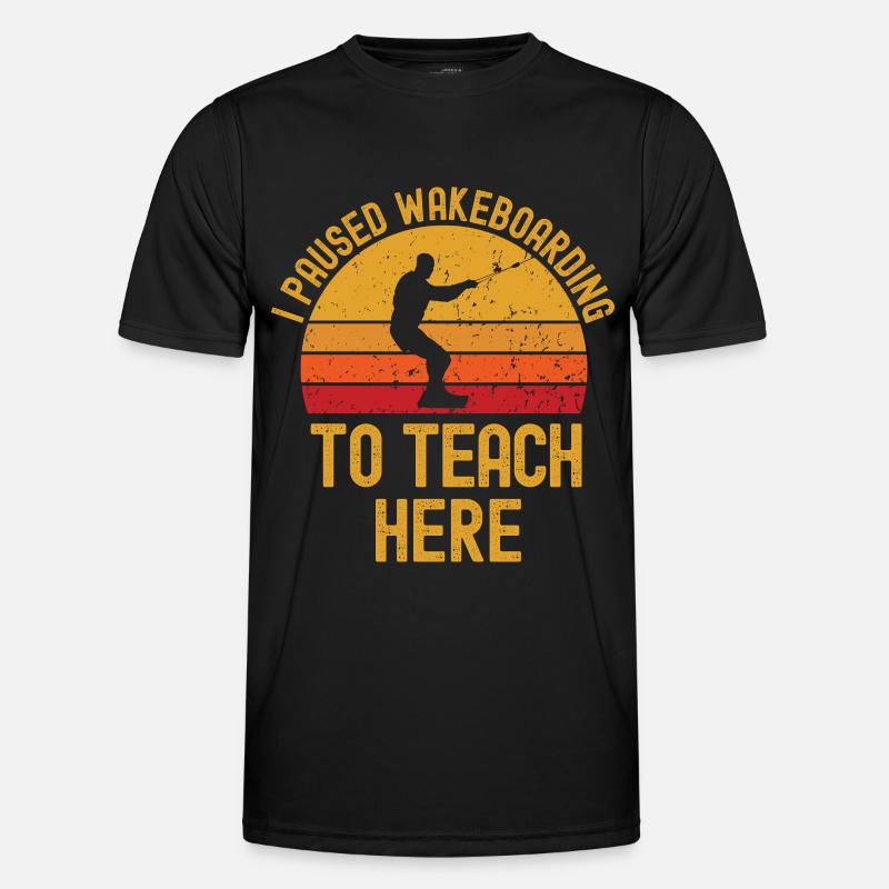 Lehrer Wakeboard retro Männer Funktions-T-Shirt