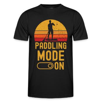 Paddleboard Mode on retro vintage - Männer Funktions-T-Shirt - Schwarz - Vorne - AI Model Male 178 dark (178cm)