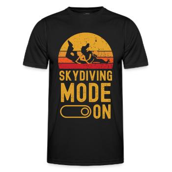 Skydiving Mode on retro vintage - Männer Funktions-T-Shirt - Schwarz - Vorne - AI Model Male 178 dark (178cm)