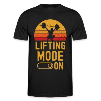 Mode levage sur rétro vintage - T-shirt sport Homme - noir - Devant - AI Model Male 178 dark (178cm)