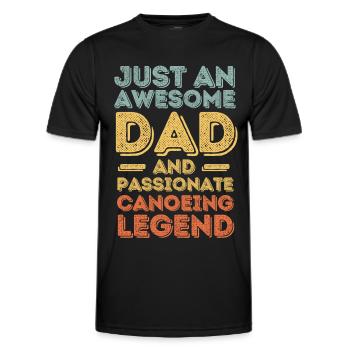 Papa Canoe retro - Men's Functional T-Shirt - black - Front - AI Model Male 178 dark (178cm)