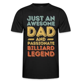 Papa Billiard retro - Männer Funktions-T-Shirt - Schwarz - Vorne - AI Model Male 178 dark (178cm)