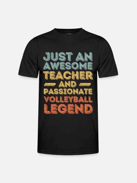 Professeur Volleyball rétro - T-shirt sport Homme - noir
