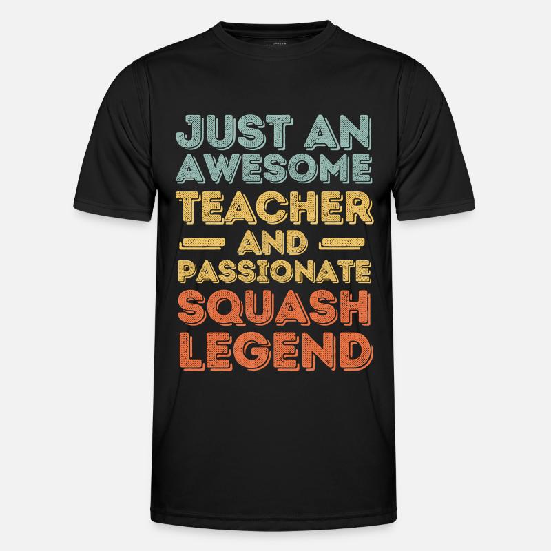 Lehrer Squash retro Männer Funktions-T-Shirt