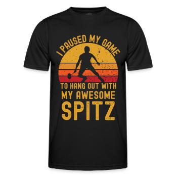 Badminton et Spitz - T-shirt sport Homme - noir - Devant - AI Model Male 178 dark (178cm)