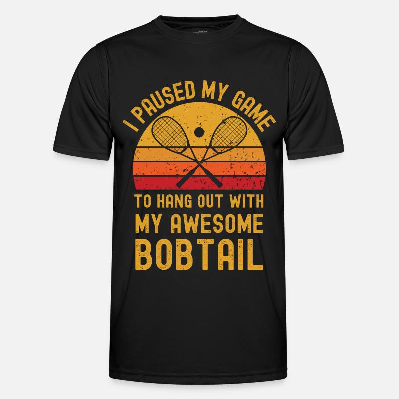 Squash und Bobtail - Männer Funktions-T-Shirt - Schwarz