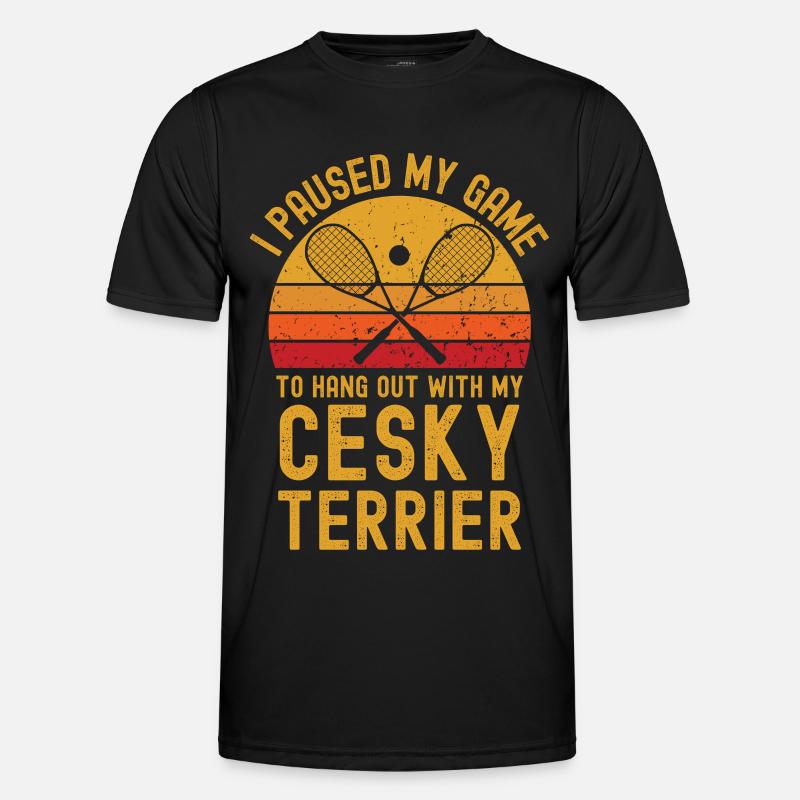 Squash und Cesky Terrier Männer Funktions-T-Shirt