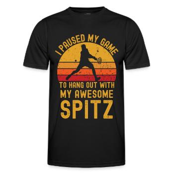 Tennis et Spitz - T-shirt sport Homme - noir - Devant - AI Model Male 178 dark (178cm)