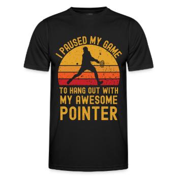 Tennis and Pointer - Men's Functional T-Shirt - black - Front - AI Model Male 178 dark (178cm)