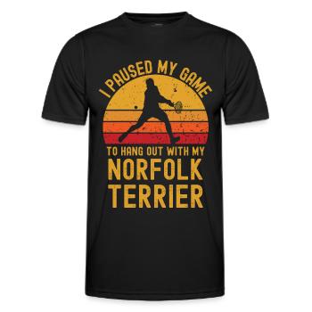 Tennis and Norfolk Terriers - Men's Functional T-Shirt - black - Front - AI Model Male 178 dark (178cm)