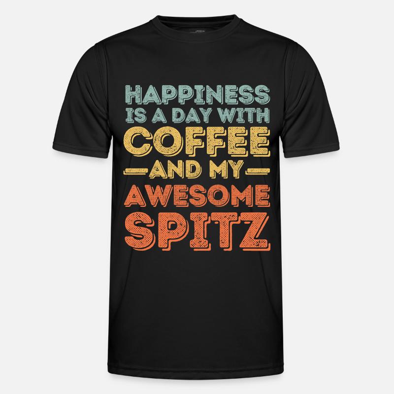 Spitz Coffee Dog Cafe - Men's Functional T-Shirt - black